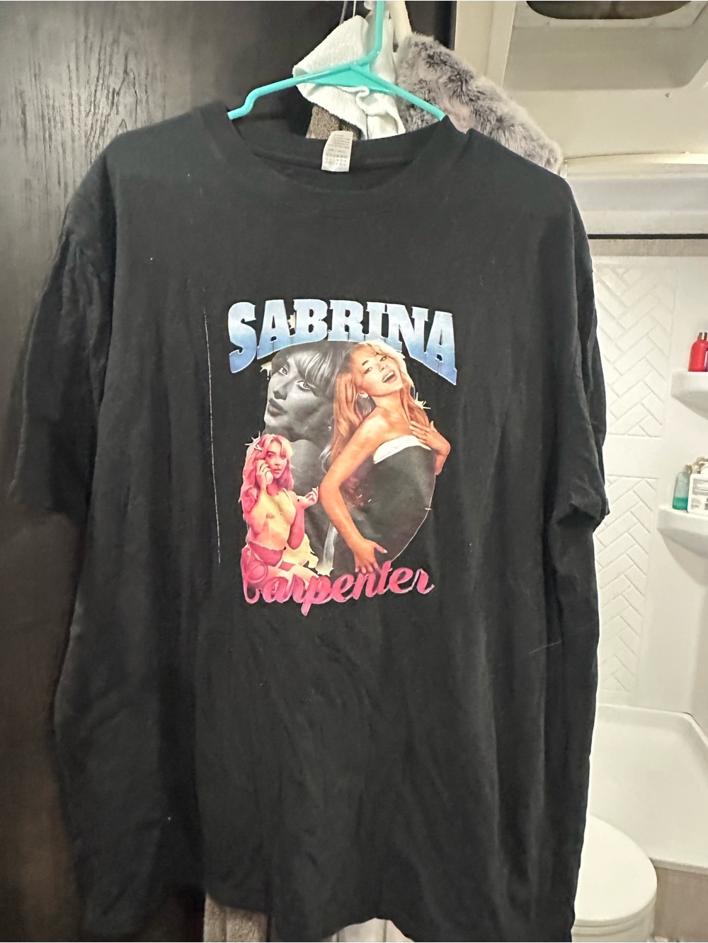 Sabrina Carpenter Black Graphic Short Sleeve Tee